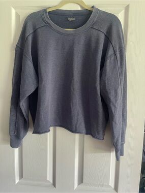 aerie Navy Speckled Crewneck Sweatshirt